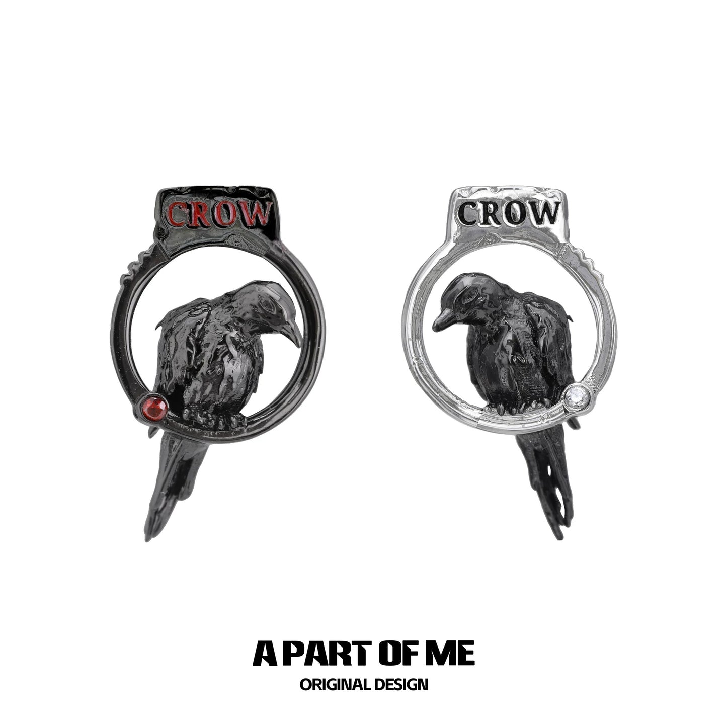 Crow Collection (Sylus's Version) 18K Black Gold Plated Handcuff Earrings