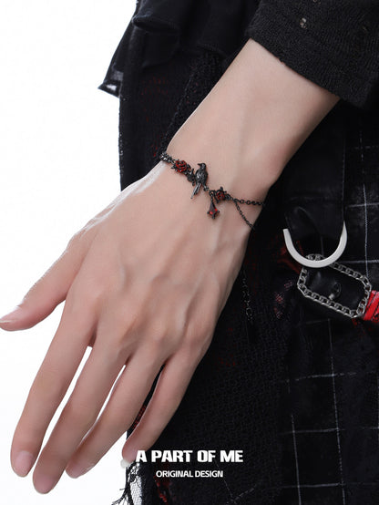 Crow Collection (Sylus's Version) Black Gold Plated Doule Layered Tennis Bracelet